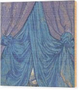 Design Of Curtain For The Ballet Wood Print