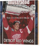 Detroit Red Wings Steve Yzerman, 1998 Nhl Finals Sports Illustrated Cover Wood Print