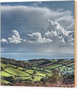 Devon Landscape & Cloudscape Wood Print