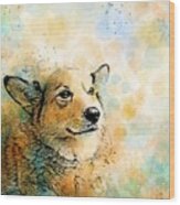 Dog 143 Corgi Wood Print