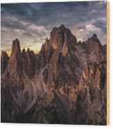 Dolomite Mountains Wood Print