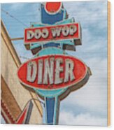 Doo Wop Diner Wildwood Wood Print