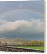 Double Rainbow Over Stirling Wood Print