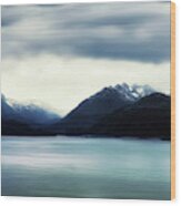 Dream Enhanced Kachemak Bay And Kenai Mountain Range Wood Print
