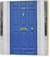 Dublin Blue Door Wood Print