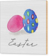 Easter Eggs Wood Print