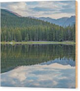 Echo Lake Reflection Wood Print