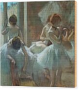 Edgar Degas Danseuses Dancers. Date/period 1884 - 1885. Pastel. Wood Print