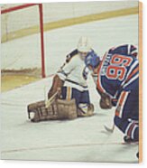 Edmonton Oilers V Buffalo Sabres Wood Print