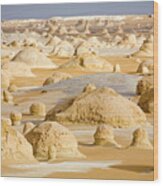 Egypt, White Desert Near Farafra Oasis Wood Print