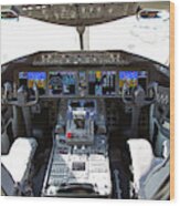 El Al Boeing 787-9 Dreamliner Cockpit Wood Print