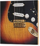 Electric Guitar Background Wood Print