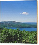 Elevated View Of Eagle Lake, Acadia Wood Print