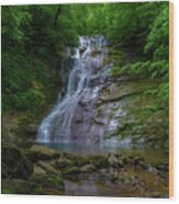 Elrod Waterfalls In Eastern Tennessee Wood Print