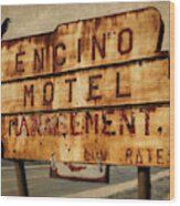 Encino Hotel Wood Print