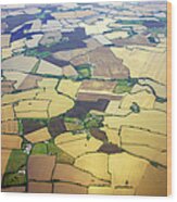 English Countryside Aerial View Wood Print