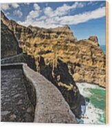 Scenic Route To Fontainhas, Santo Antao, Cape Verde Wood Print