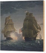 Escape Of Hms Belvidera From The Us Wood Print