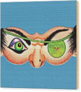 Eye Mask Wood Print