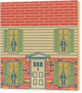 Facade Of A House Wood Print