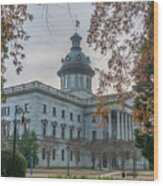 Fall Colors - State Capitol Wood Print