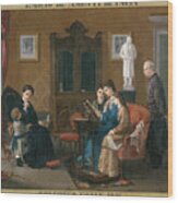 Family Reading Of The Betrothed Wood Print