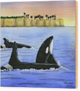 Family Trip To Point Vicente By Vincent Cho Grade 2 Wood Print