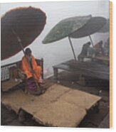 Famous Umbrella Of Varanasi Wood Print