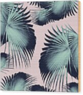 Fan Palm Leaves Paradise #8 #tropical #decor #art Wood Print