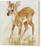 Fawn Wood Print