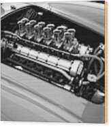 Ferrari Engine Wood Print