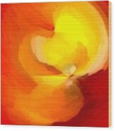 Firey Flame Abstract Painting By Delynn Addams Wood Print