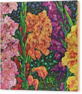 Floral Interpretation - Gladiolus Wood Print