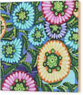 Floral Whimsy 6 Wood Print