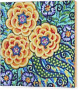 Floral Whimsy 9 Wood Print
