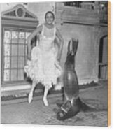 Florence Mills Dancing With Seal Wood Print