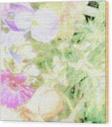 Flower Bouquet - Renoir Effect Wood Print