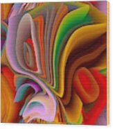 A Flower In Rainbow Colors Or A Rainbow In The Shape Of A Flower 11 Wood Print