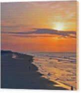 Folly Beach Sunrise Wood Print