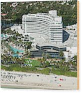 Fontainebleau Miami Beach Aerial Wood Print