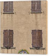 Four Windows Of Florence Wood Print