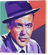 Frank Sinatra Pop Art Wood Print