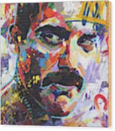 Freddie Mercury Wood Print