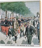 French Soldiers Returning Wood Print