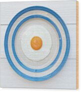 Fried Egg Wood Print