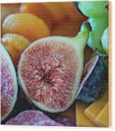 Fruit Plate Wood Print