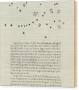 Galileo's Observations Of Stars In The Pleiades Wood Print
