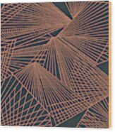 Geometric Pattern 3-colour-3 Wood Print