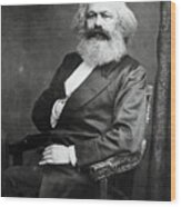 German Political Philosopher Karl Marx Wood Print
