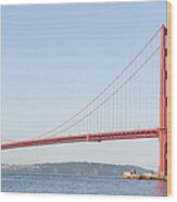 Golden Gate Bridge Captured On A Bright Wood Print